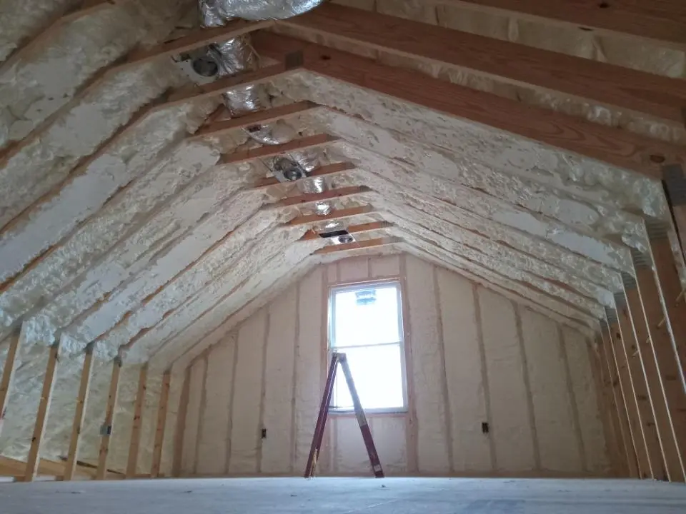 Spray foam roofing application for Crawl Space Insulation project in Warren